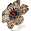 Other Brooches | Gold Brooches With Gemstone*Alex Soldier Gold Coronaria Brooch with Mandarin Garnet & Diamonds
