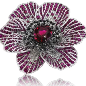 Other Brooches | Gold Brooches With Gemstone*Alex Soldier Gold Coronaria Brooch with Tourmaline & Diamonds
