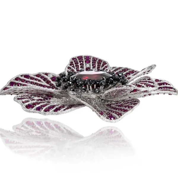 Other Brooches | Gold Brooches With Gemstone*Alex Soldier Gold Coronaria Brooch with Tourmaline & Diamonds
