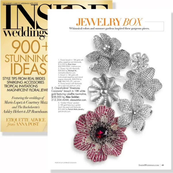 Other Brooches | Gold Brooches With Gemstone*Alex Soldier Gold Coronaria Brooch with Tourmaline & Diamonds