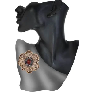 Other Brooches | Gold Brooches With Gemstone*Alex Soldier Gold Coronaria Brooch with Mandarin Garnet & Diamonds