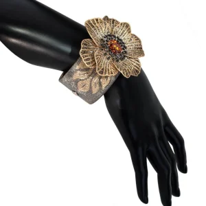 Garnet Jewelry | Cuff Bracelets*Alex Soldier Gold Coronaria Cuff Bracelet with Garnet & Diamonds