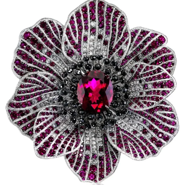 Pendants*Alex Soldier Gold Coronaria Pendant/Necklace with Tourmalines