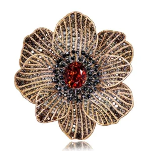 Garnet Jewelry | Designer Rings*Alex Soldier Gold Coronaria Ring with Mandarin Garnet & Diamonds