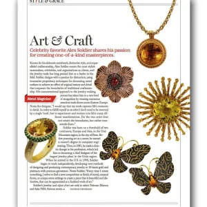 Garnet Jewelry | Designer Rings*Alex Soldier Gold Coronaria Ring with Mandarin Garnet & Diamonds