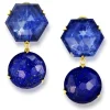 Diamond Earrings | Drop Dangle Earrings*Alex Soldier Gold Denim Drop Earrings with Lapis Lazuli & Diamonds