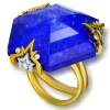 Designer Rings | Gold Rings*Alex Soldier Gold Denim Ring with Lapis Lazuli & Diamonds