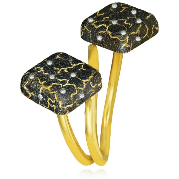 Designer Rings | Gold Rings*Alex Soldier Gold Dice Ring with Diamonds
