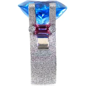 Tourmaline Jewelry | Designer Rings*Alex Soldier Gold Equilibrium Ring with Blue Topaz