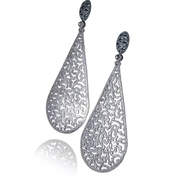 Diamond Earrings | Drop Dangle Earrings*Alex Soldier Gold Festive Drop Earrings with Diamonds