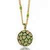 Peridot Jewelry | Pendants*Alex Soldier Gold Fine Lace Pendant with Chrome Diopside & Peridots