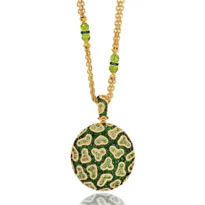 Peridot Jewelry | Pendants*Alex Soldier Gold Fine Lace Pendant with Chrome Diopside & Peridots
