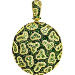 Peridot Jewelry | Pendants*Alex Soldier Gold Fine Lace Pendant with Chrome Diopside & Peridots