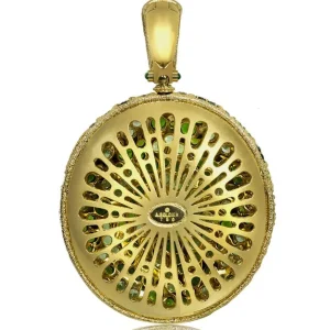 Peridot Jewelry | Pendants*Alex Soldier Gold Fine Lace Pendant with Chrome Diopside & Peridots