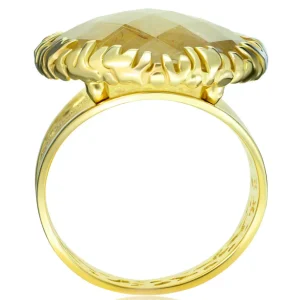 Designer Rings | Gold Rings*Alex Soldier Gold Fine Lace Ring with Rutilated Quartz