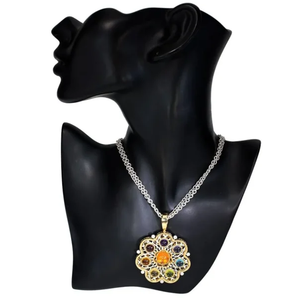 Pendants | Amethyst Jewelry*Alex Soldier Gold Flower Of Life Brooch, Pendant, Necklace