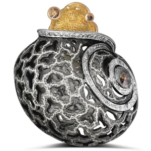 Designer Rings*Alex Soldier Gold Grand Codi The Snail Ring with Diamonds