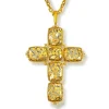 Pendants | For Men*Alex Soldier Gold Grand Cross Pendant/Necklace with Quartz & Diamond