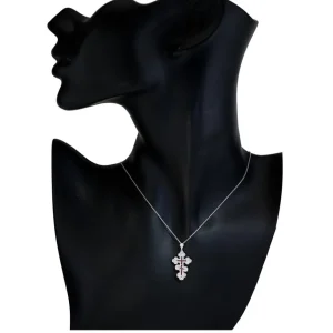 For Men | Pendants*Alex Soldier Gold Greek Orthodox Cross Pendant with Ruby & Diamonds