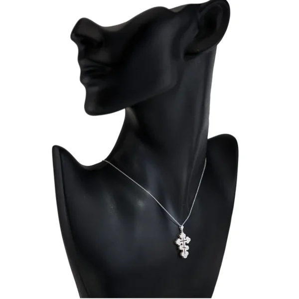 For Men | Pendants*Alex Soldier Gold Greek Orthodox Cross Pendant with Ruby & Diamonds