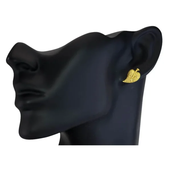 Stud Earrings*Alex Soldier Gold Leaf Earrings