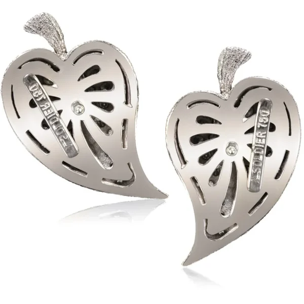 Diamond Earrings | Stud Earrings*Alex Soldier Gold Leaf Earrings with Diamonds