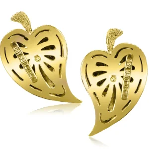 Diamond Jewelry | Stud Earrings*Alex Soldier Gold Leaf Earrings with Silvermist Diamonds