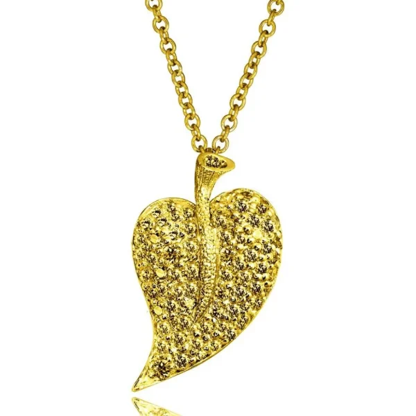 Sapphire Jewelry | Pendants*Alex Soldier Gold Leaf Pendant