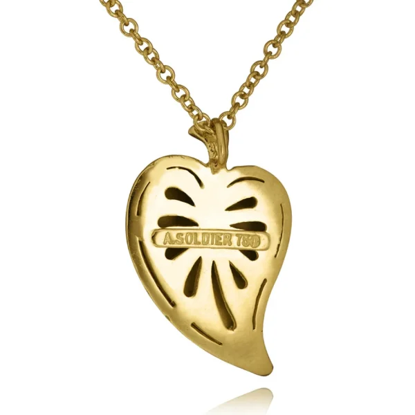 Diamond Jewelry | Pendants*Alex Soldier Gold Leaf Pendant with Silvermist Diamonds