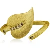 Gold Rings | Designer Rings*Alex Soldier Gold Leaf Ring with Diamonds