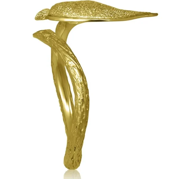 Gold Rings | Designer Rings*Alex Soldier Gold Leaf Ring with Diamonds