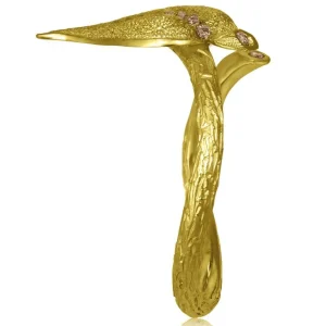 Gold Rings | Designer Rings*Alex Soldier Gold Leaf Ring with Diamonds