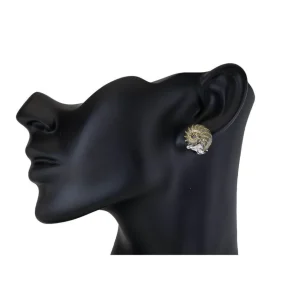 Diamond Earrings | Stud Earrings*Alex Soldier Gold Little Snail Earrings with White Diamonds