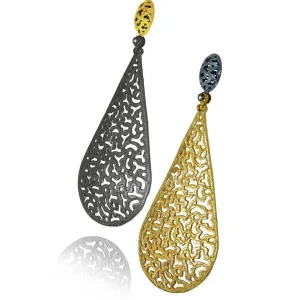 Diamond Earrings | Drop Dangle Earrings*Alex Soldier Gold Mismatched Festive Drop Earrings with Diamonds