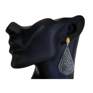Diamond Earrings | Drop Dangle Earrings*Alex Soldier Gold Mismatched Festive Drop Earrings with Diamonds
