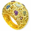 Diamond Jewelry | Sapphire Jewelry*Alex Soldier Gold Open Heart Ring with Gemstones