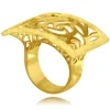 Gold Rings | Designer Rings*Alex Soldier Gold Ornament Contrast Texture Ring