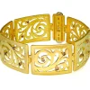 Diamond Jewelry | Link Bracelets*Alex Soldier Gold Ornament Contrast Texture Link Bracelet & Diamonds