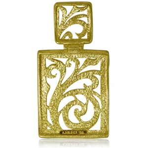 Diamond Jewelry | Drop Dangle Earrings*Alex Soldier Gold Ornament Contrast Texture Drop Earrings & Diamonds