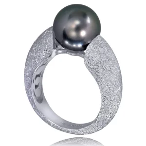 Designer Rings | Gold Rings*Alex Soldier Gold Ring with Tahitian Grey Pearl