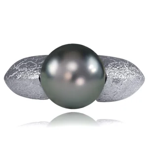 Designer Rings | Gold Rings*Alex Soldier Gold Ring with Tahitian Grey Pearl