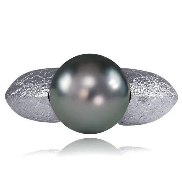 Designer Rings | Gold Rings*Alex Soldier Gold Ring with Tahitian Grey Pearl