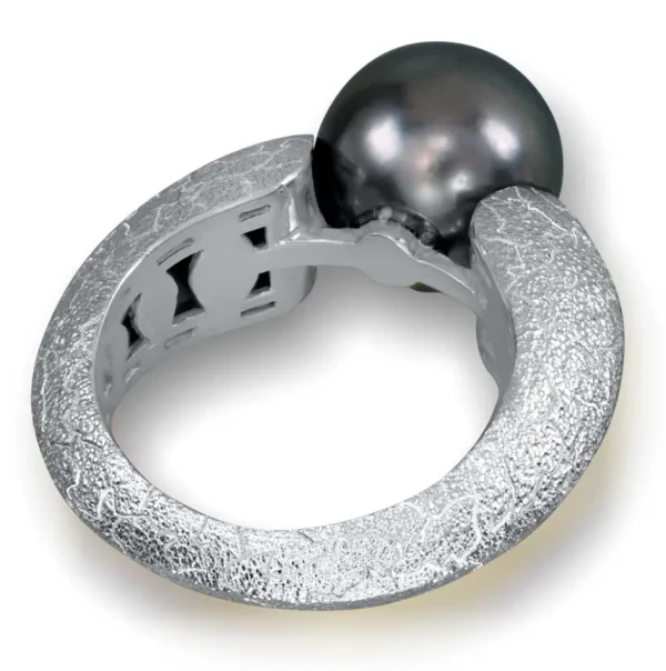 Designer Rings | Gold Rings*Alex Soldier Gold Ring with Tahitian Grey Pearl