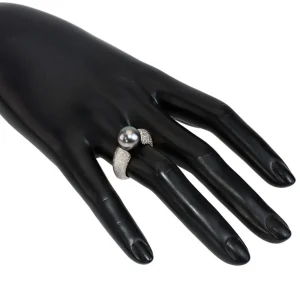 Designer Rings | Gold Rings*Alex Soldier Gold Ring with Tahitian Grey Pearl
