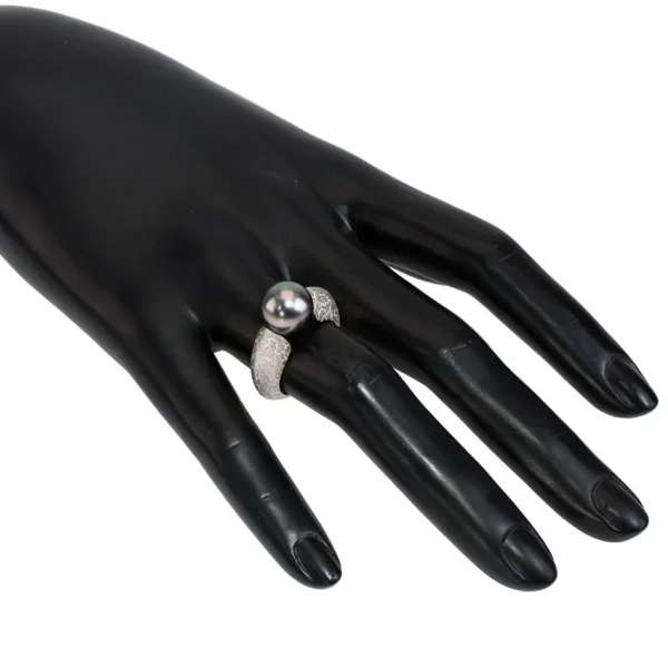 Designer Rings | Gold Rings*Alex Soldier Gold Ring with Tahitian Grey Pearl