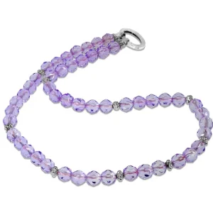 Amethyst Jewelry | Beaded Necklaces*Alex Soldier Gold Rose De France Amethyst Bead Necklace