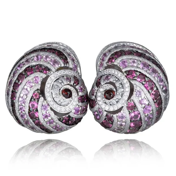 Amethyst Jewelry | Stud Earrings*Alex Soldier Gold Rosy The Snail Earrings