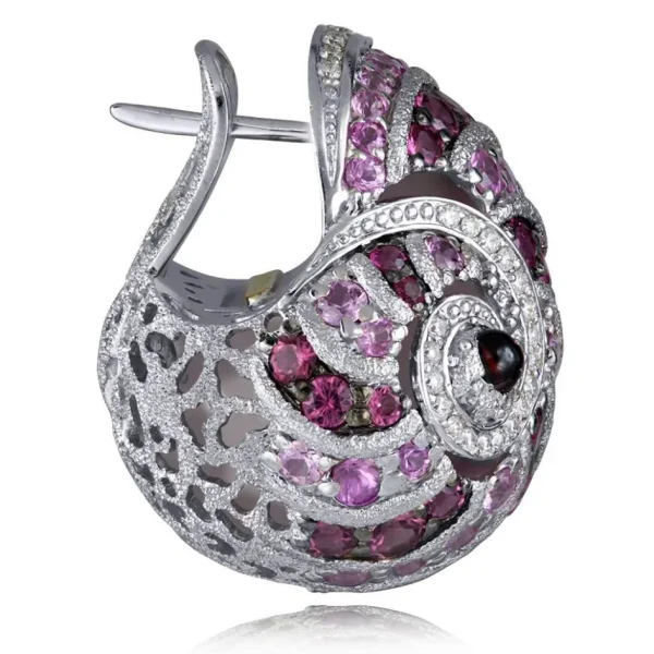 Amethyst Jewelry | Stud Earrings*Alex Soldier Gold Rosy The Snail Earrings
