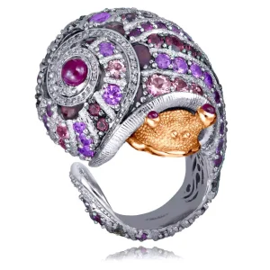 Amethyst Jewelry | Designer Rings*Alex Soldier Gold Rosy The Snail Ring