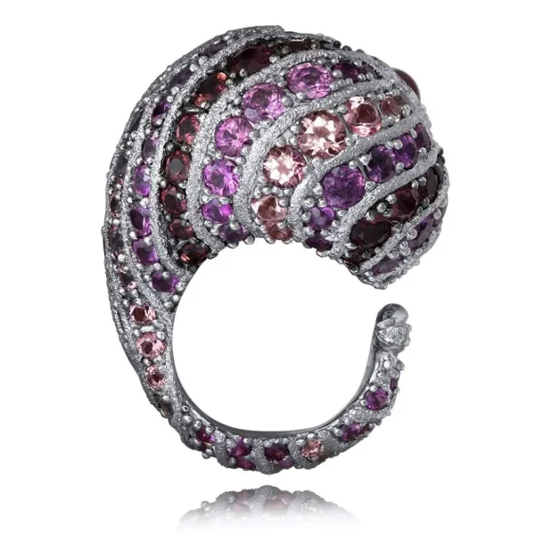 Amethyst Jewelry | Designer Rings*Alex Soldier Gold Rosy The Snail Ring